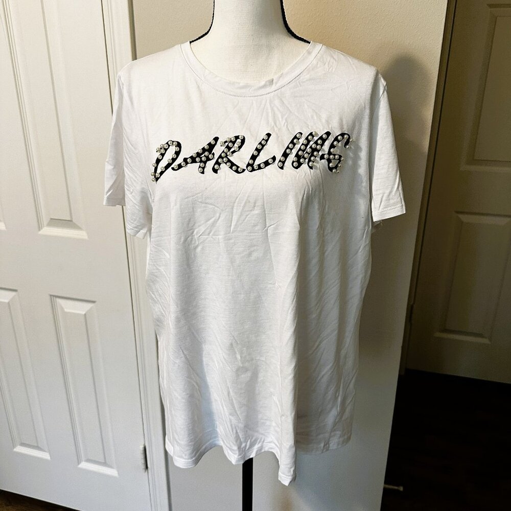 DARLING white t-shirt - Size XL